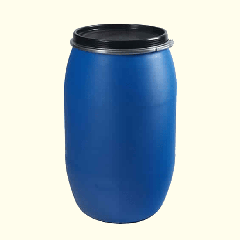HDPE drums used for storage