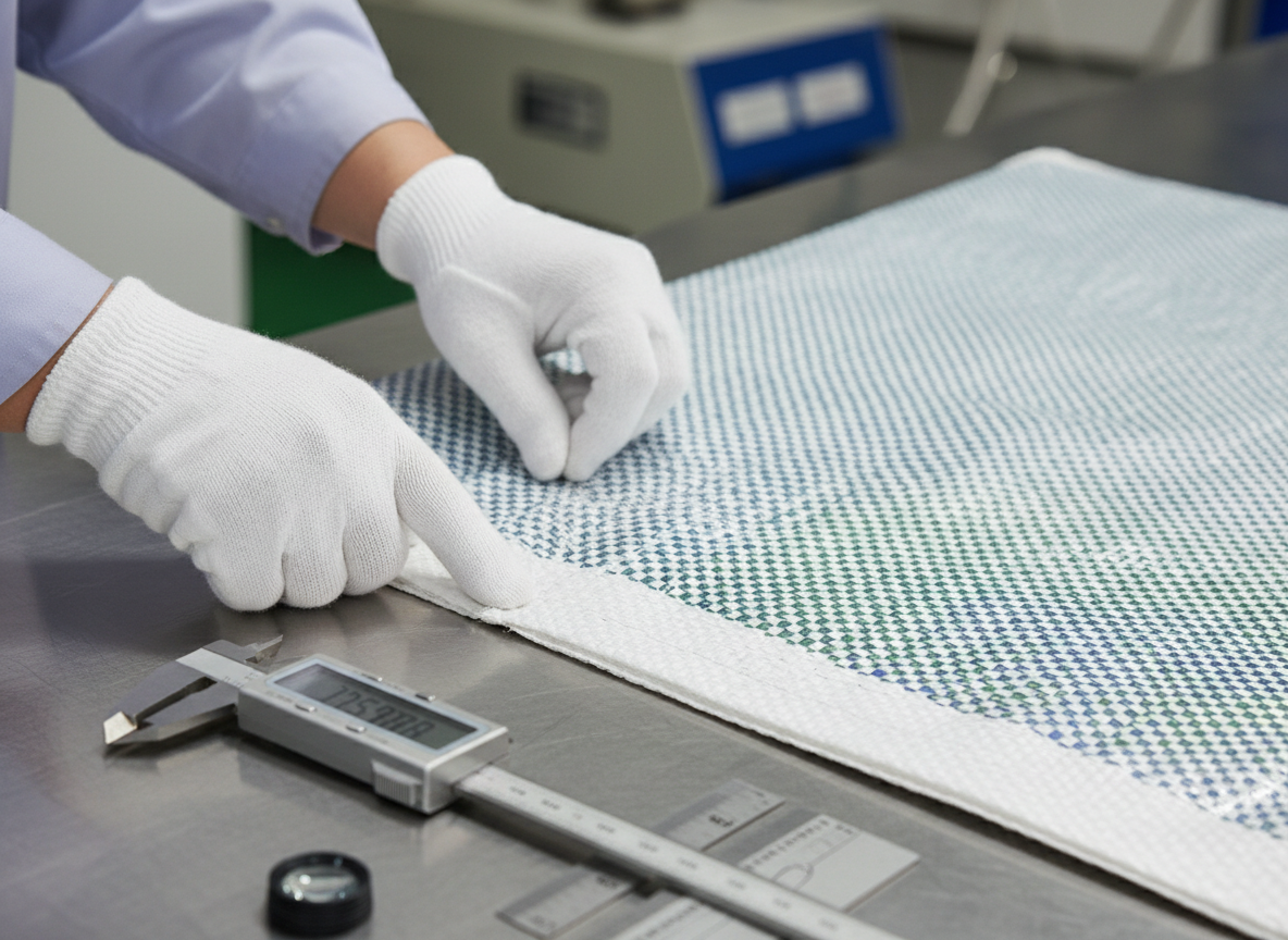 Quality inspection of a printed BOPP woven bag